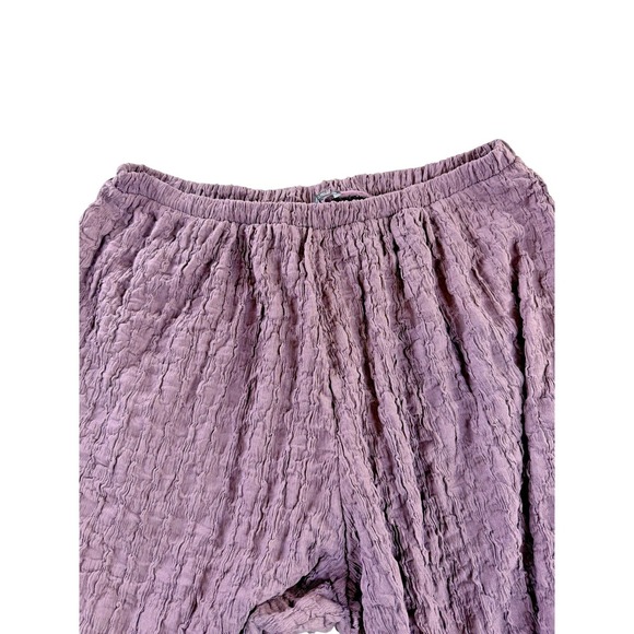 NWOT Zara High-Waisted Balloon Style Joggers Eggplant Textured Bohemian Large - Picture 5 of 10